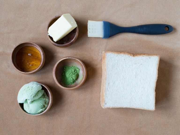 Mini Matcha (Green Tea) Brick Toast - Oh, How Civilized