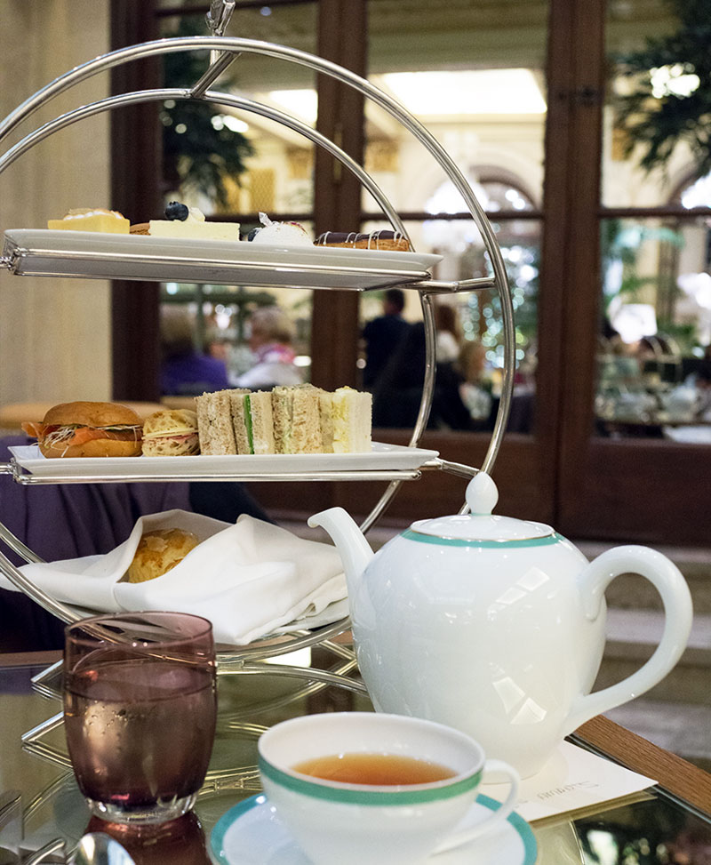 Table for afternoon tea at Palm Court.