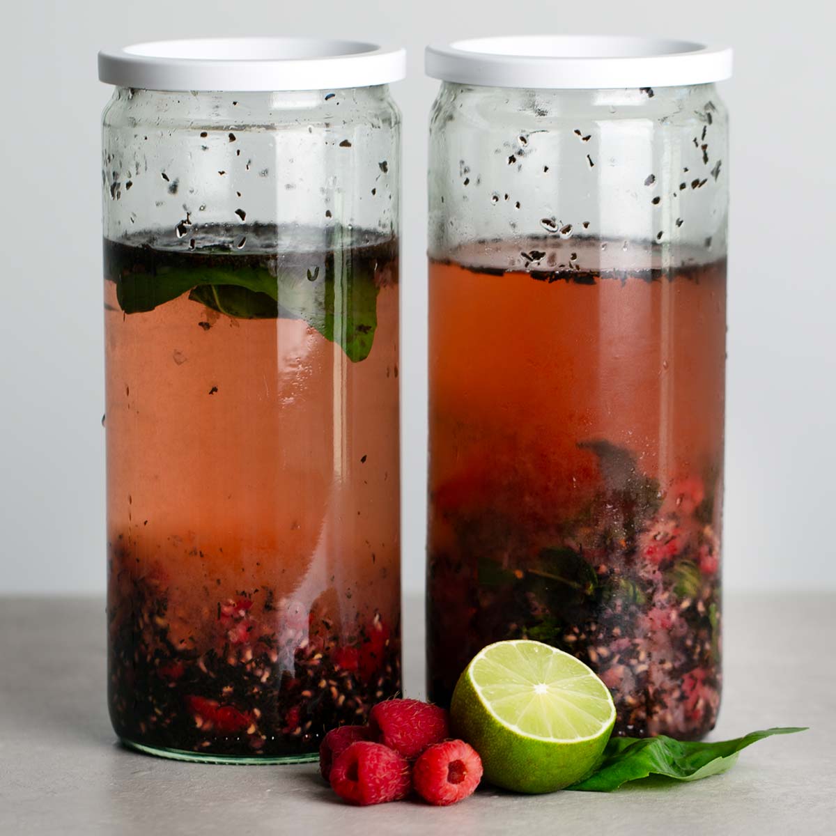Raspberry Lime Basil Cold Brew Tea - Oh, How Civilized