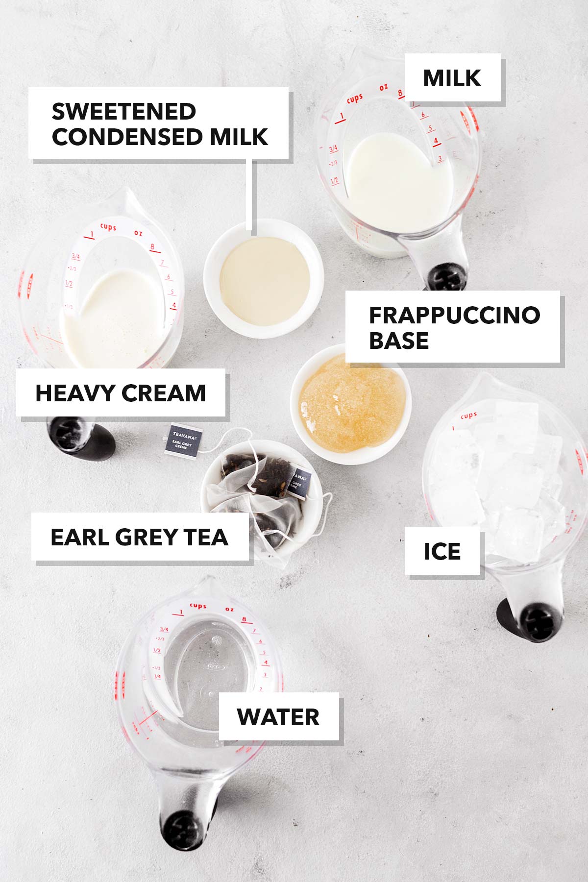 London Fog Frappuccino ingredients.