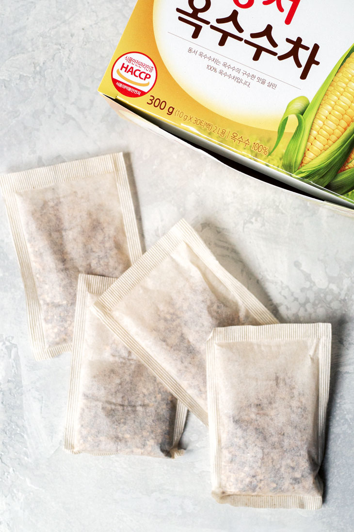 Roasted corn tea bags