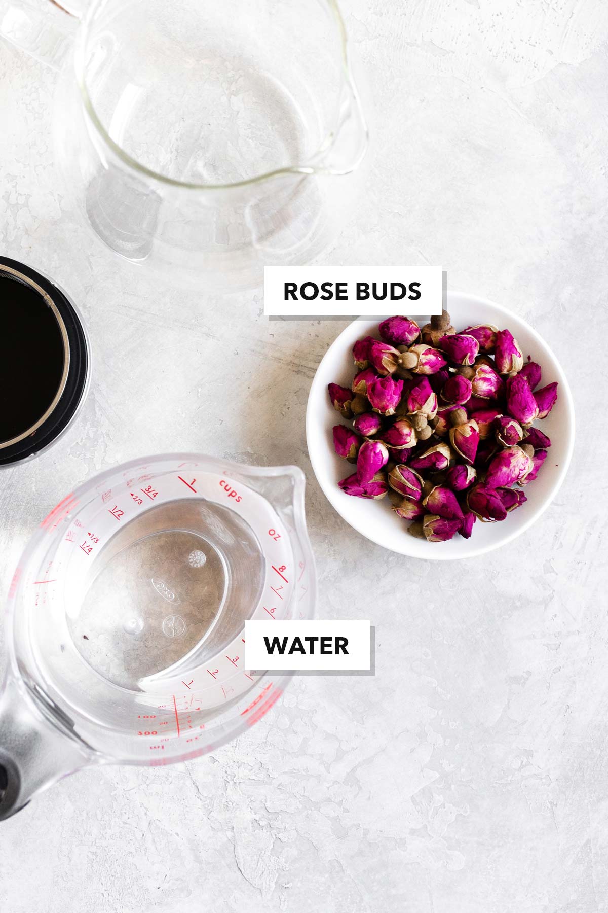 Rose tea ingredients.