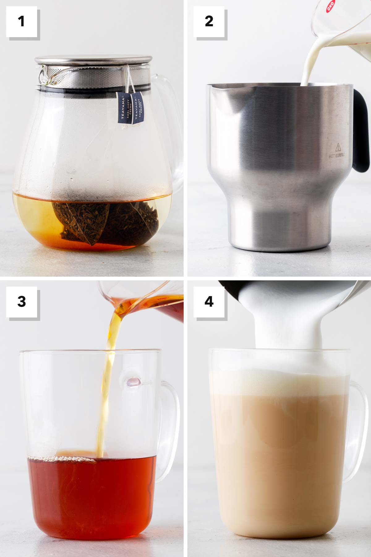 Starbucks London Fog Tea Latte Copycat step-by-step instructions.
