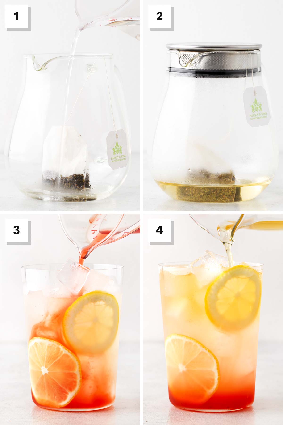 Steps to make Strawberry Green Tea Lemonade.